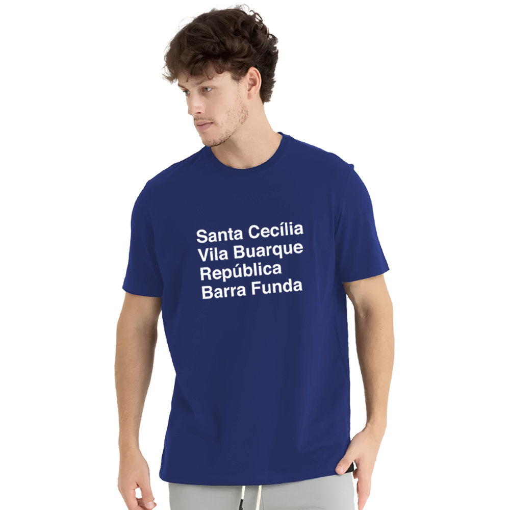 Camiseta Love SP azul Bairros