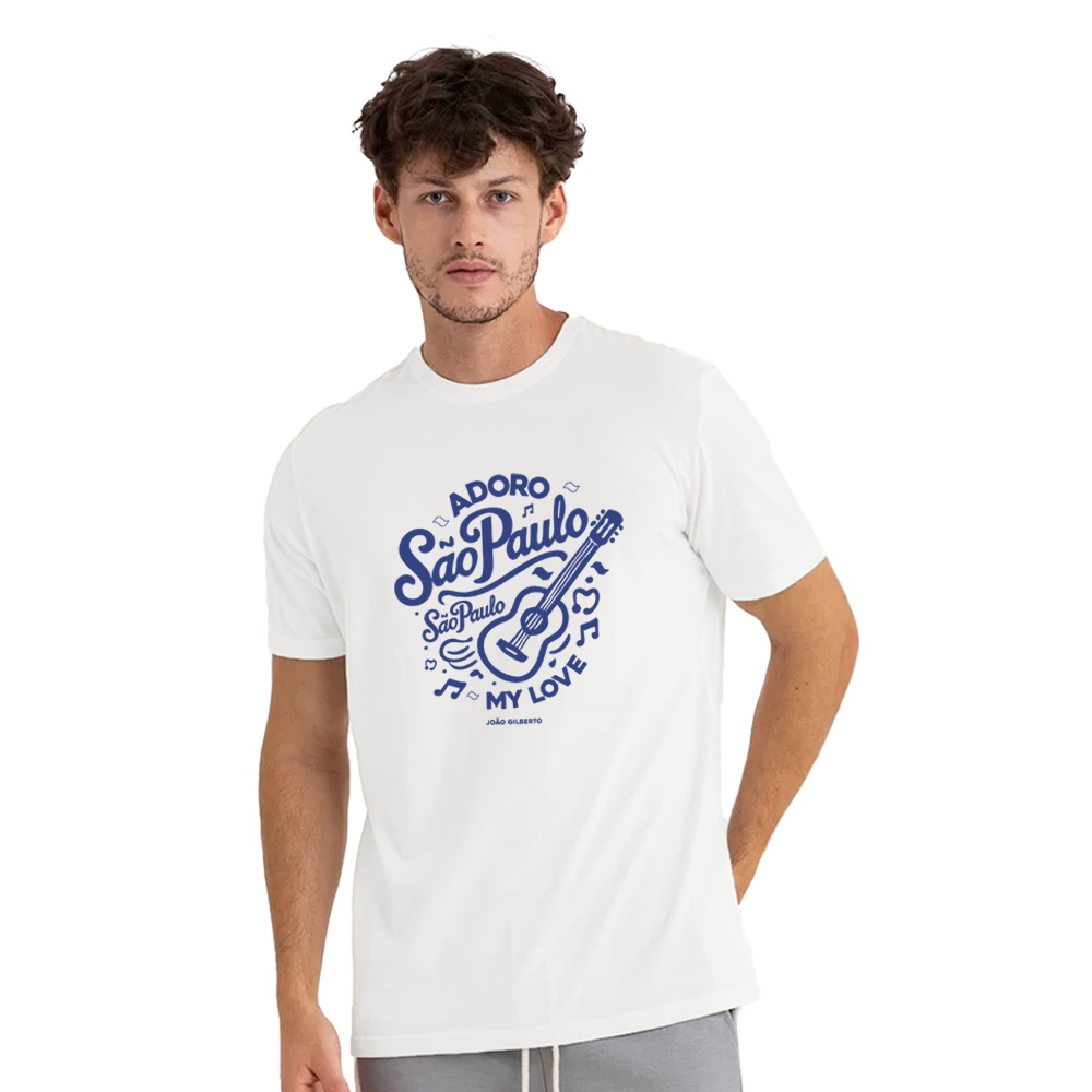 Camiseta Love SP branca Adoro São Paulo