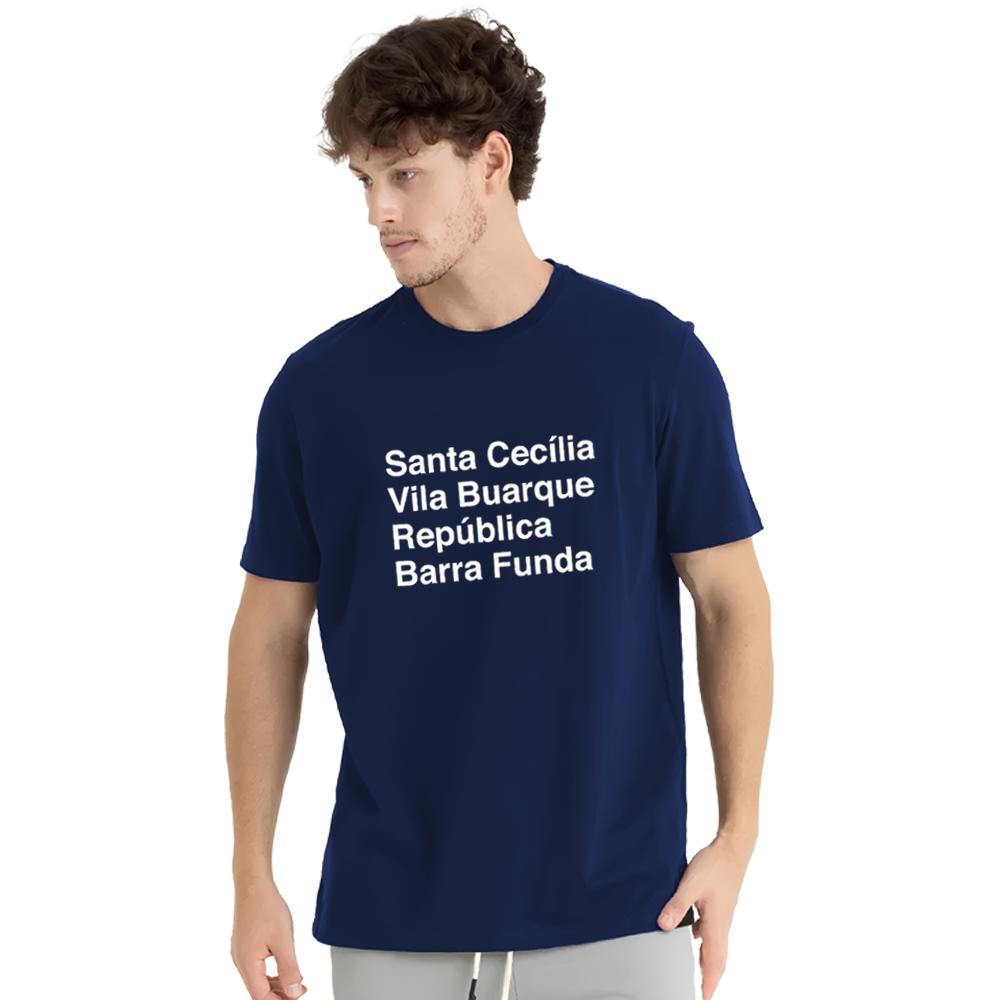 Camiseta Love SP marinho Bairros