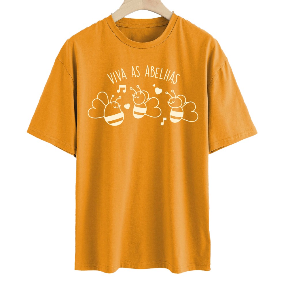 Camiseta Viva as Abelhas - Amarela