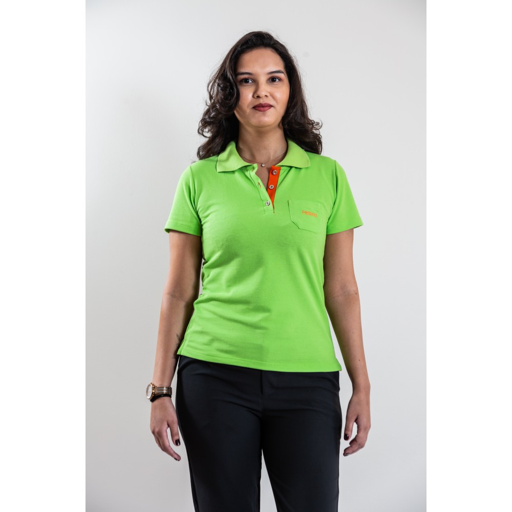 Camisa polo feminina Petland -  Verde